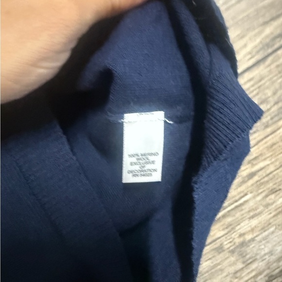 Banana Republic Navy Ruffle Merino Wool Tank Top - Picture 5 of 6